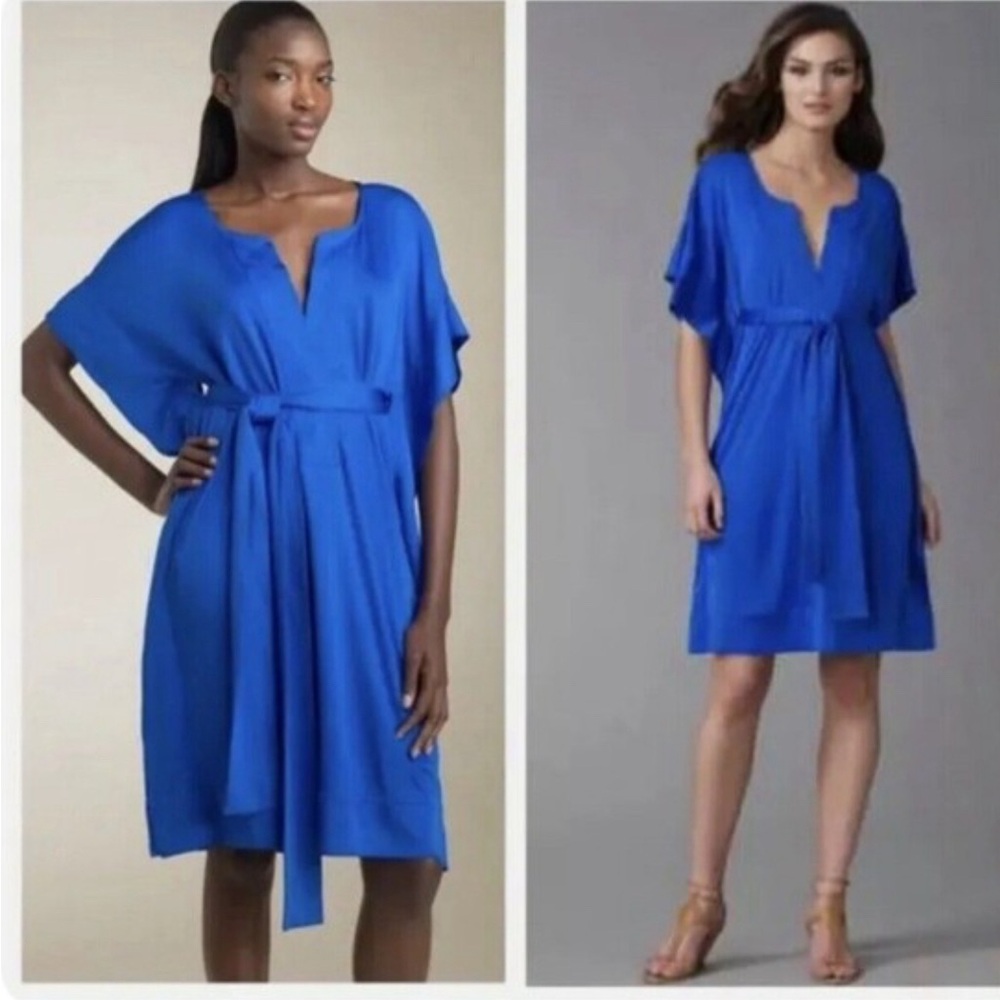 Diane Von Furstenberg | Blue Tuvallu Kaftan Kimono Silk Blend Dress
